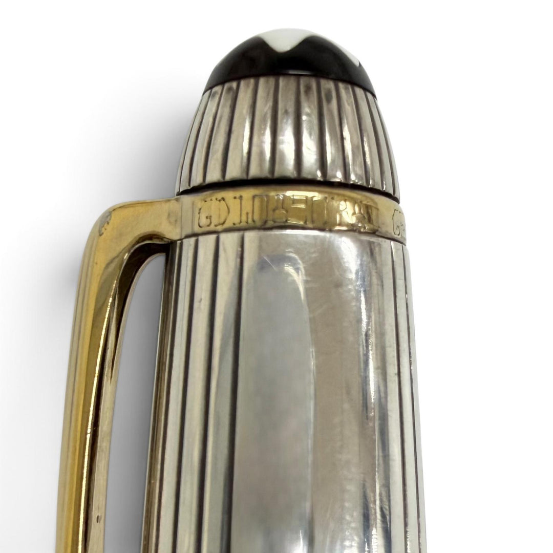 Great MONTBLANC Ballpoint pen Meisterstück Solitaire Due Sterling Silver