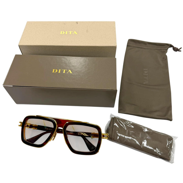 Excellent DITA sunglasses LXN-EVO Two-Bridge Eyewear gold mens DTS403