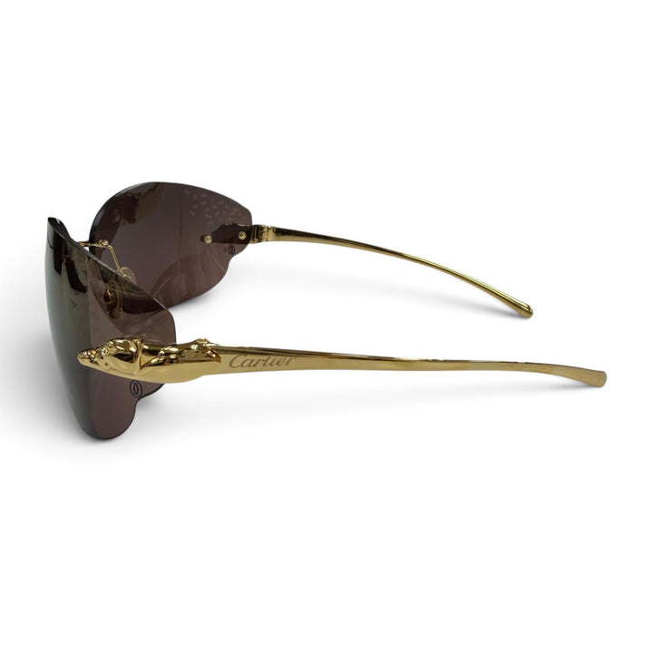 Excellent Cartier sunglasses PANTHERE Rimless Two-Point Glasses gold 5309825