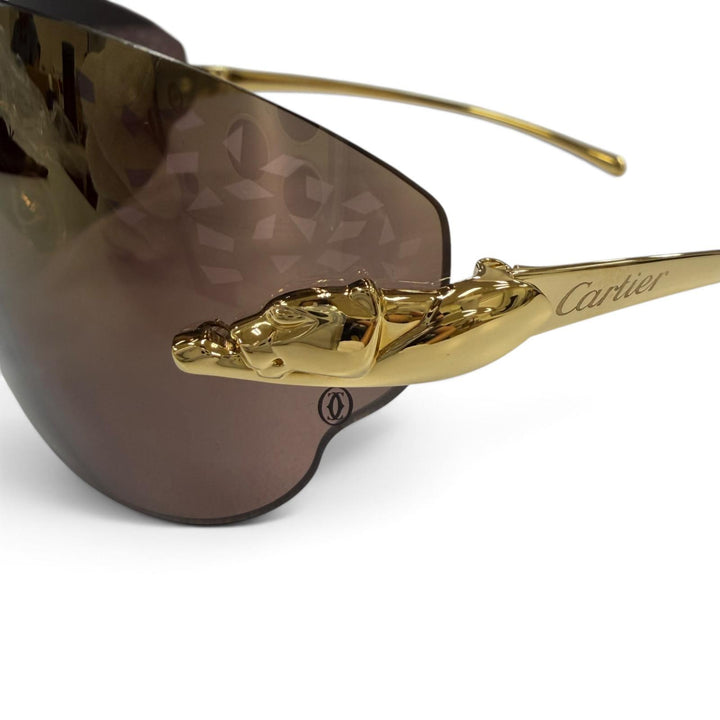 Excellent Cartier sunglasses PANTHERE Rimless Two-Point Glasses gold 5309825