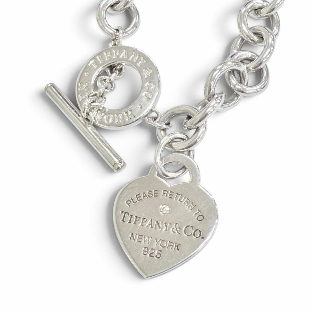Great TIFFANY&Co. Necklace Heart Tag Necklace Purchased in October 2023 925