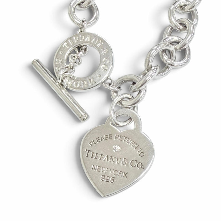 Great TIFFANY&Co. Necklace Heart Tag Necklace Purchased in October 2023 925