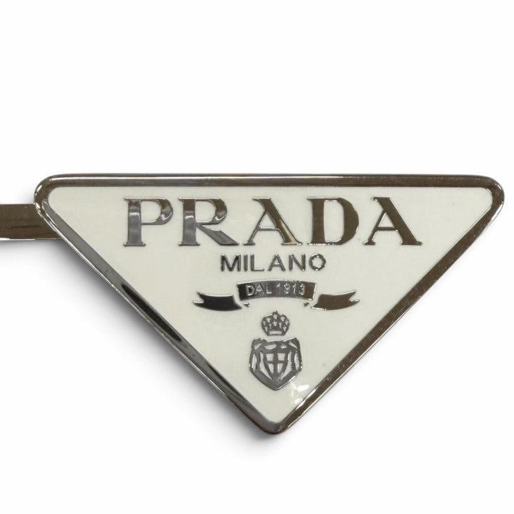Great PRADA hairpin Metal Hairpin 2-piece set: Triangle logo Women 1IF051