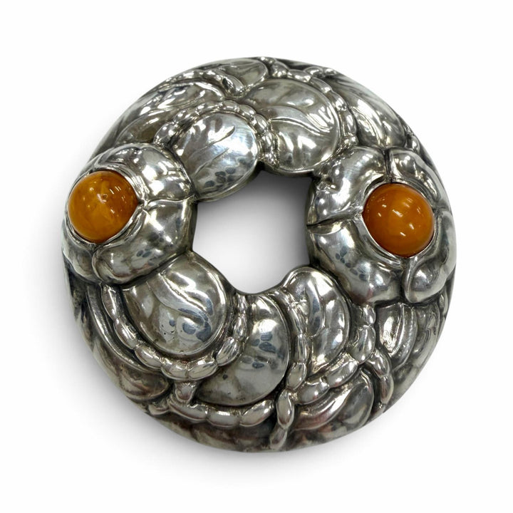 Great Georg Jensen Brooch 42 Rare 90th Anniversary Item Silver 925 Women