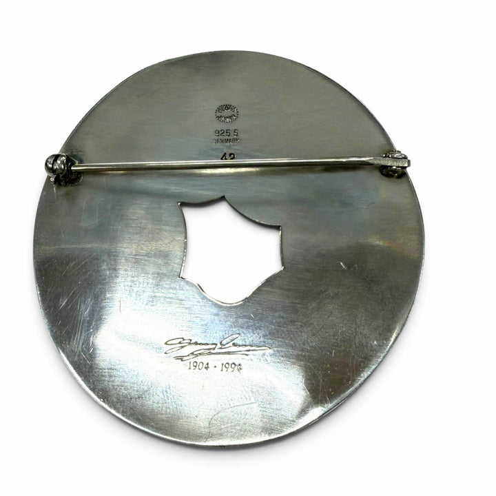 Great Georg Jensen Brooch 42 Rare 90th Anniversary Item Silver 925 Women