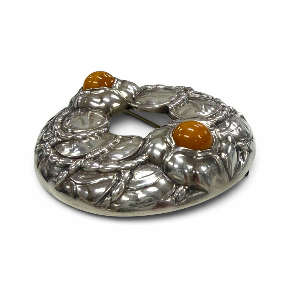 Great Georg Jensen Brooch 42 Rare 90th Anniversary Item Silver 925 Women