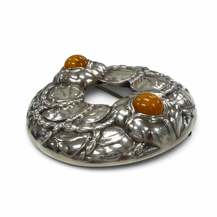 Great Georg Jensen Brooch 42 Rare 90th Anniversary Item Silver 925 Women