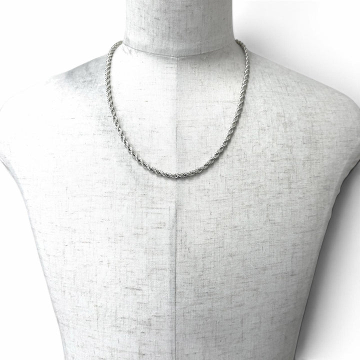 Excellent TIFFANY&Co. Necklace Twist Chain Silver SV925 mens