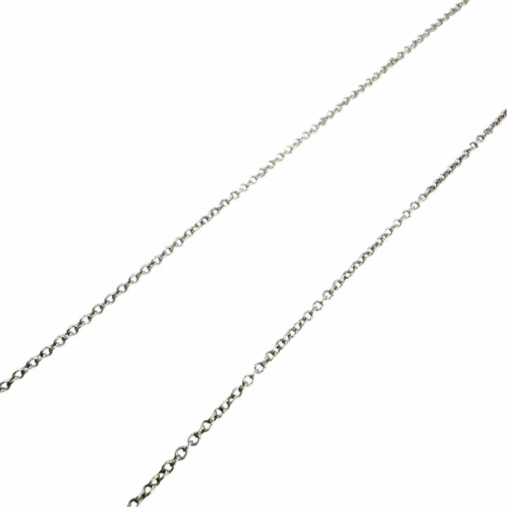 Great TIFFANY&Co. Necklace Double heart tag Pendant Silver AG925 Women
