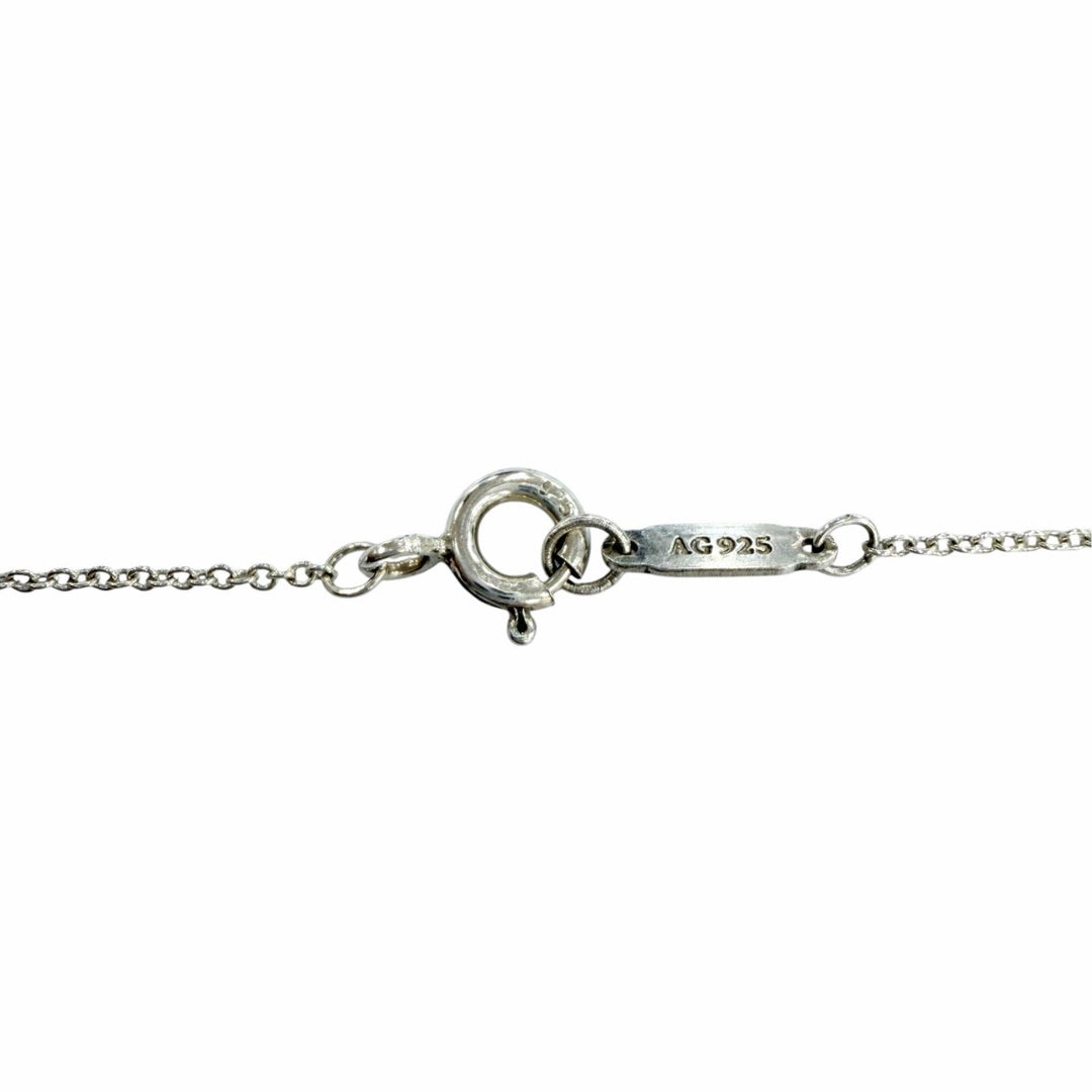 Great TIFFANY&Co. Necklace Double heart tag Pendant Silver AG925 Women