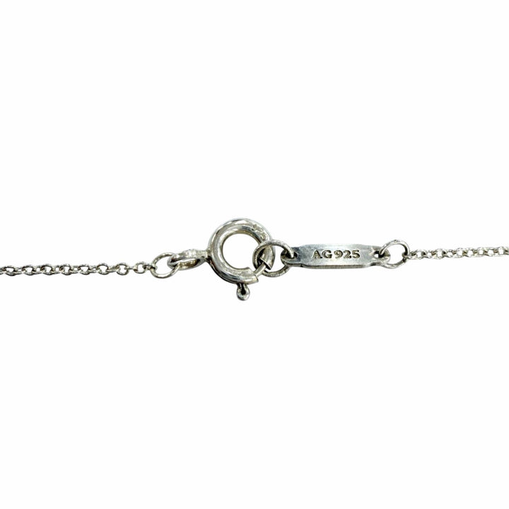 Great TIFFANY&Co. Necklace Double heart tag Pendant Silver AG925 Women