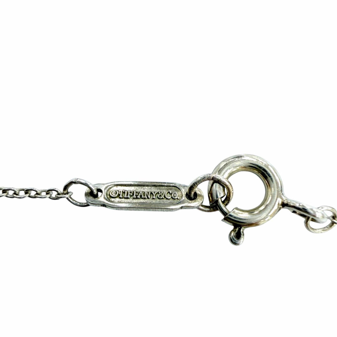 Great TIFFANY&Co. Necklace Double heart tag Pendant Silver AG925 Women