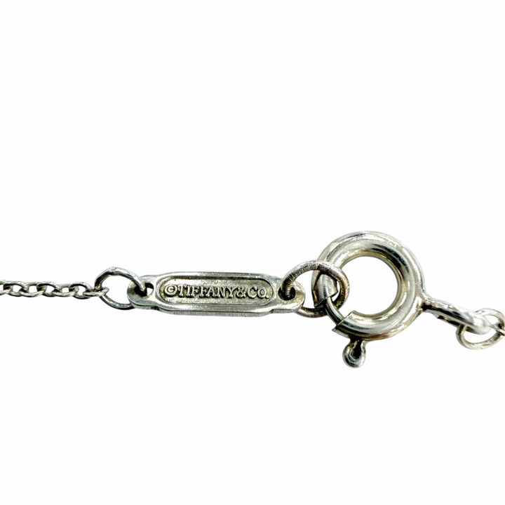 Great TIFFANY&Co. Necklace Double heart tag Pendant Silver AG925 Women