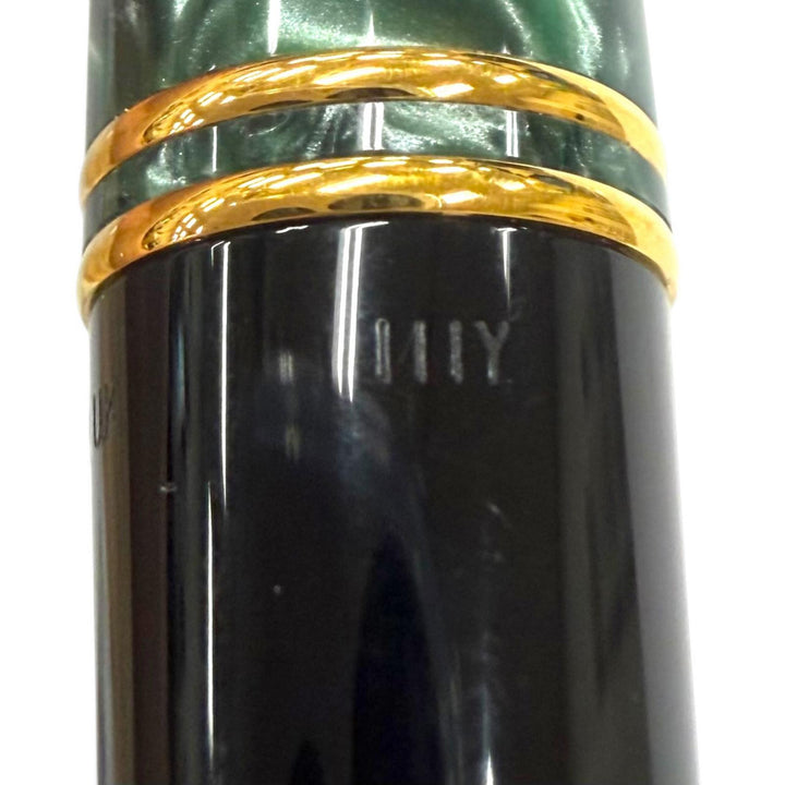 Excellent PARKER fountain pen Duofold International Marble Green 18K mens