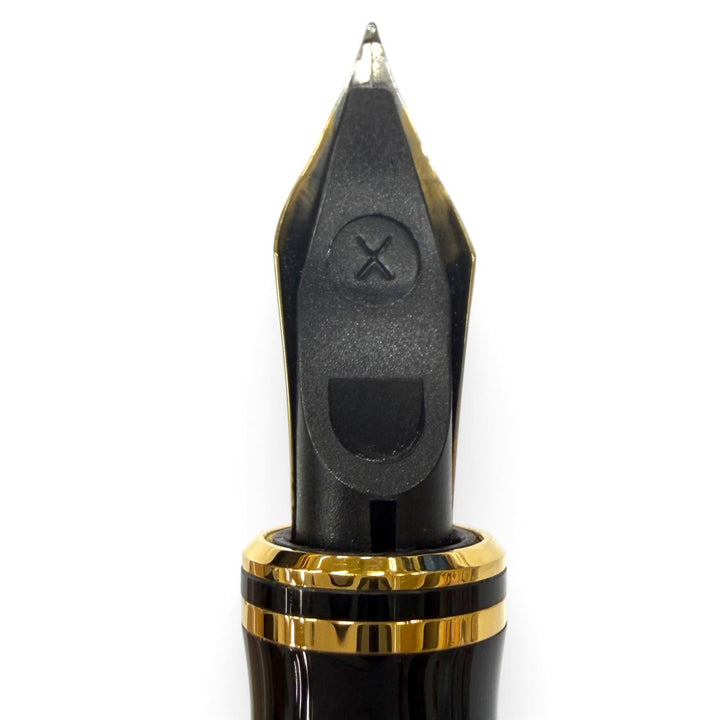 Excellent PARKER fountain pen Duofold International Marble Green 18K mens