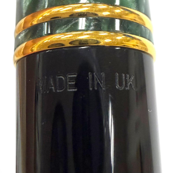 Excellent PARKER fountain pen Duofold International Marble Green 18K mens