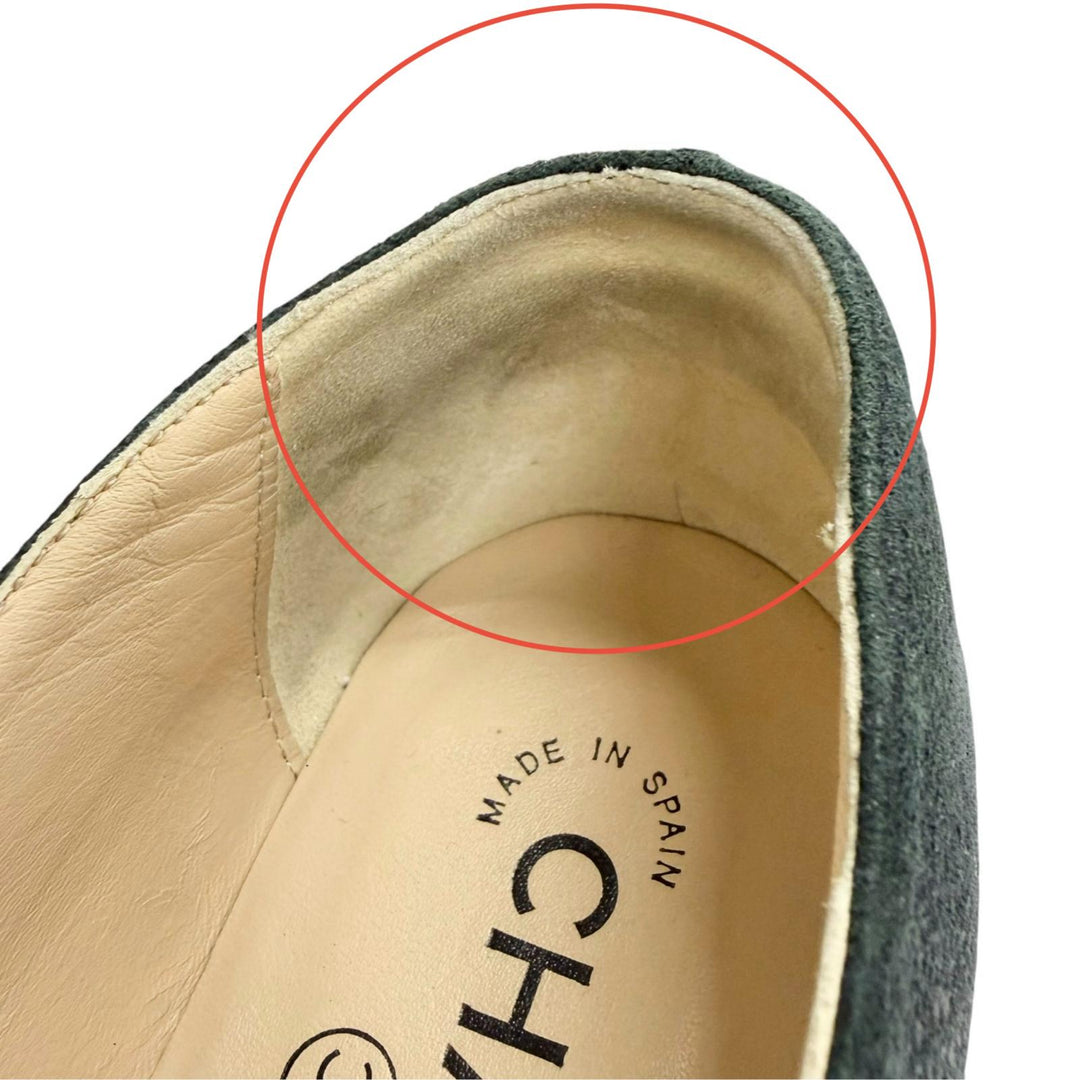 Great CHANEL Sandals COCO Mark Crack Espadrille Wedge Sandals black 37 G34659