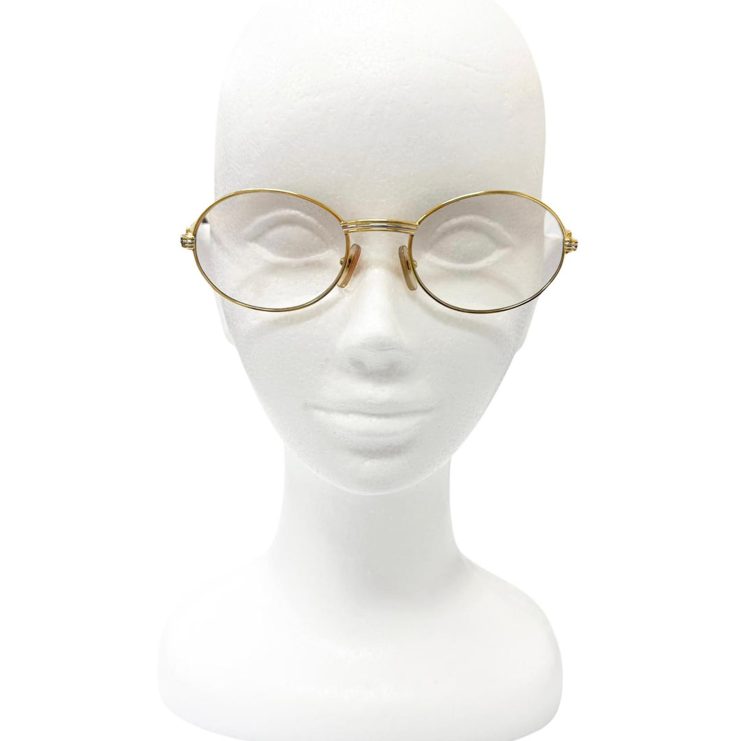 Great Cartier Glasses Trinity Oval Frame gold mens