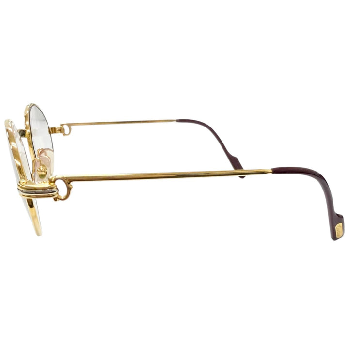 Great Cartier Glasses Trinity Oval Frame gold mens