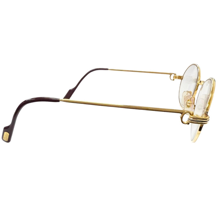 Great Cartier Glasses Trinity Oval Frame gold mens