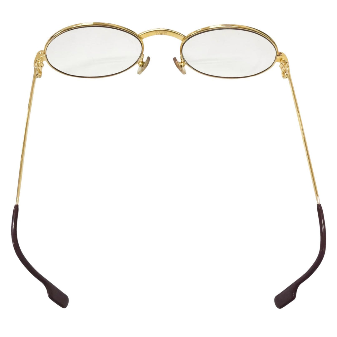 Great Cartier Glasses Trinity Oval Frame gold mens