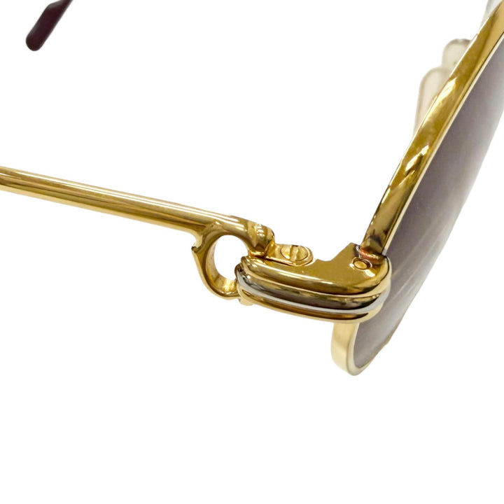 Great Cartier Glasses Trinity Oval Frame gold mens