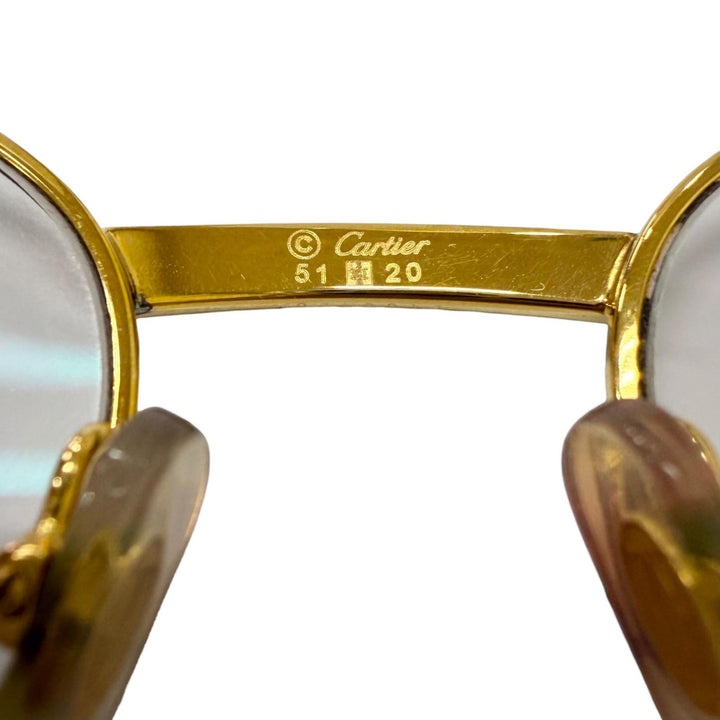 Great Cartier Glasses Trinity Oval Frame gold mens