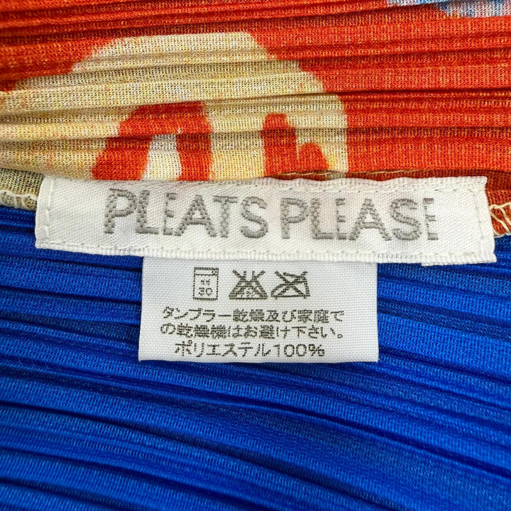 Excellent PLEATS PLEASE one piece Lamia Ziade graffiti blue Women 4 PP12-JH221