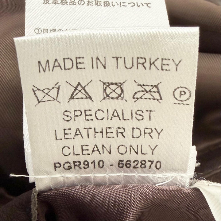 Great Dunhill leather jacket 3-way bag with sheepskin liner Brown lambskin