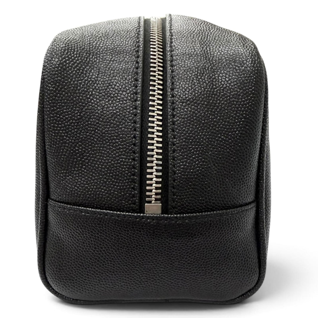 Excellent SAINT LAURENT PARIS Clutch bag Logo travel pouch black Grain calf