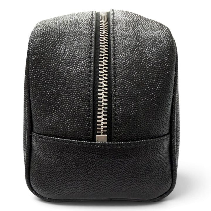 Excellent SAINT LAURENT PARIS Clutch bag Logo travel pouch black Grain calf