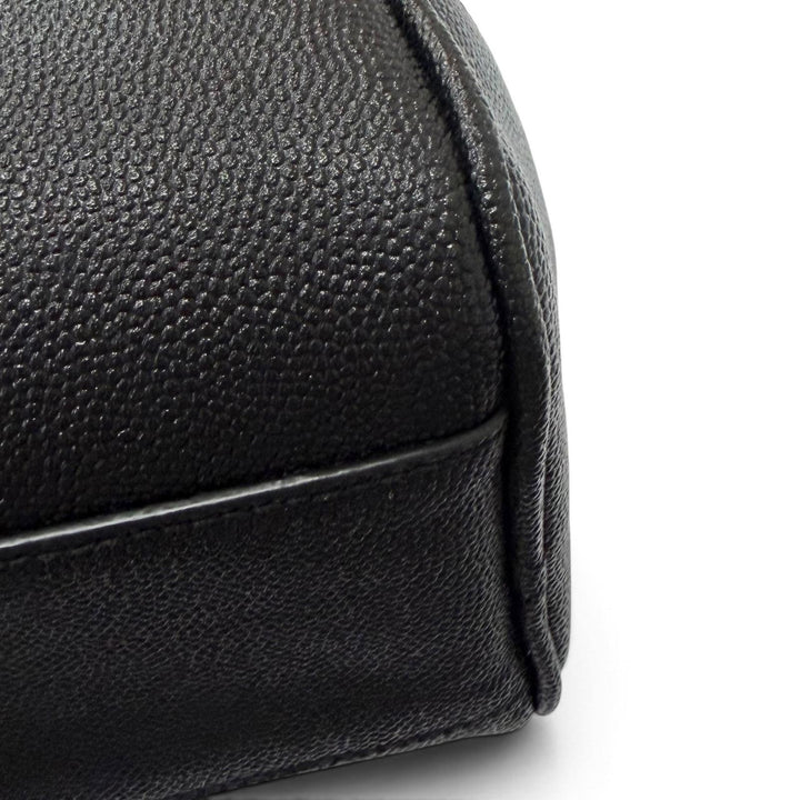 Excellent SAINT LAURENT PARIS Clutch bag Logo travel pouch black Grain calf