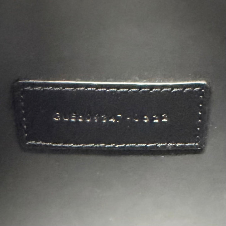 Excellent SAINT LAURENT PARIS Clutch bag Logo travel pouch black Grain calf