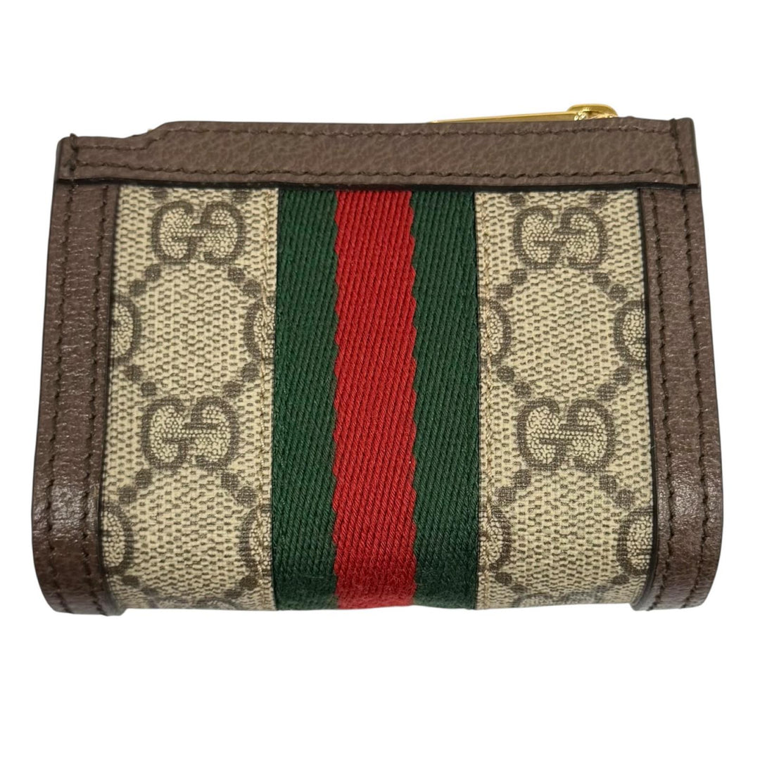 Excellent GUCCI Coin case beige GG Supreme Women 699530