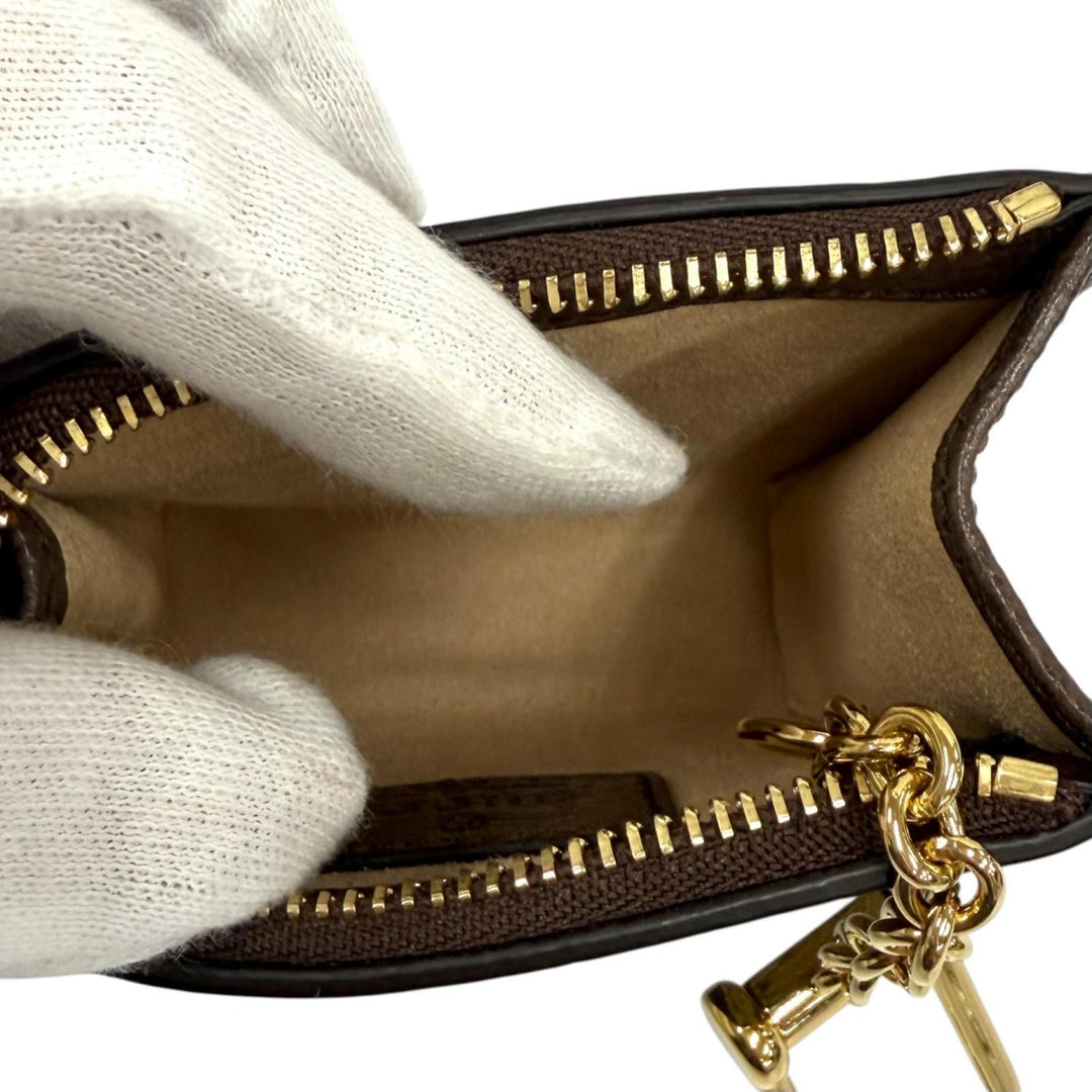 Excellent GUCCI Coin case beige GG Supreme Women 699530