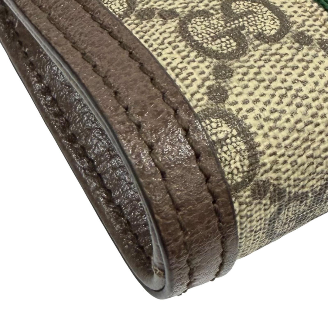 Excellent GUCCI Coin case beige GG Supreme Women 699530