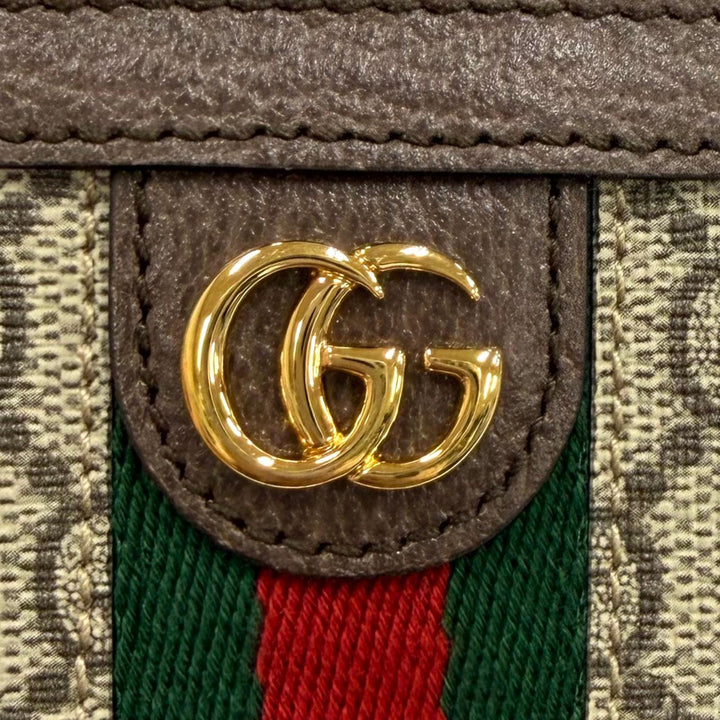 Excellent GUCCI Coin case beige GG Supreme Women 699530