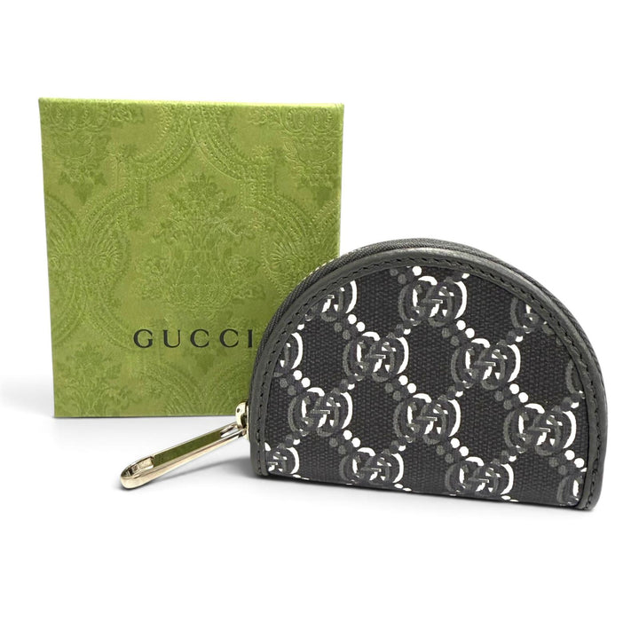 Excellent GUCCI GG Shadow Air Pods Holder, Earphone Case, Half-Moon Shape 800144