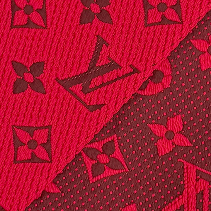 Excellent LOUIS VUITTON Scarf Escalp Logo Mania Monogram fringe wool M72432
