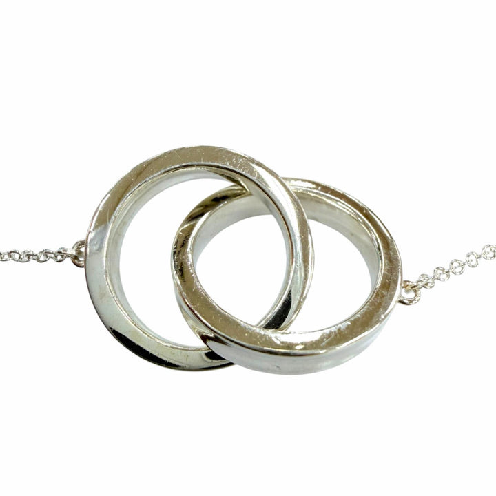 Excellent TIFFANY&Co. Necklace Interlocking Circle Pendant Silver AG925 Women