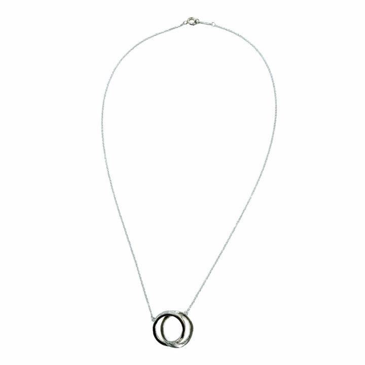 Excellent TIFFANY&Co. Necklace Interlocking Circle Pendant Silver AG925 Women