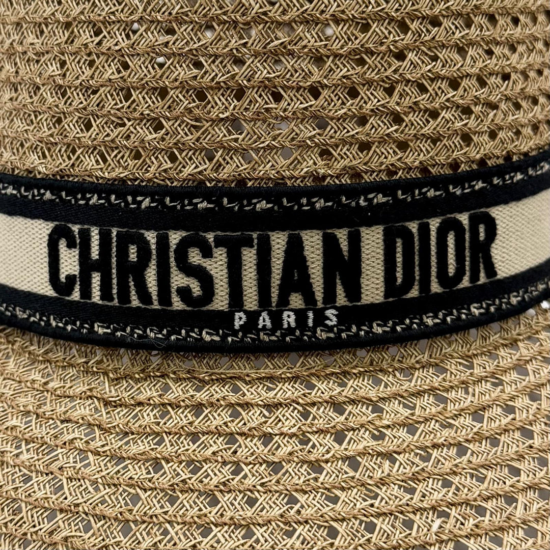 Great Christian Dior D-Bobby wide brim hat Current product with logo 57