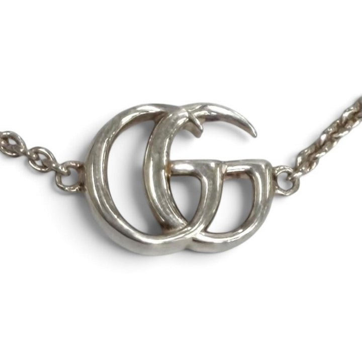 Excellent GUCCI bracelet Double G Mother of Pearl Bracelet white 925 773229