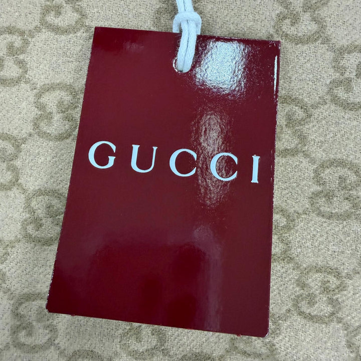 Pristine GUCCI Scarf GG Jacquard Two-Tone beige wool Women 852038