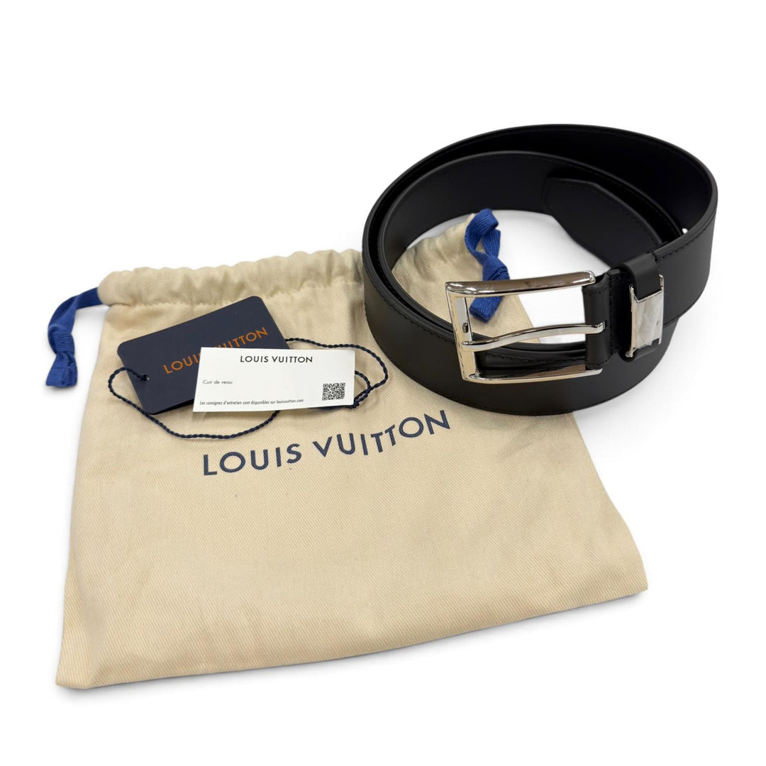 Pristine LOUIS VUITTON belt Belt: LV City Pin 35mm black leather mens M0542U