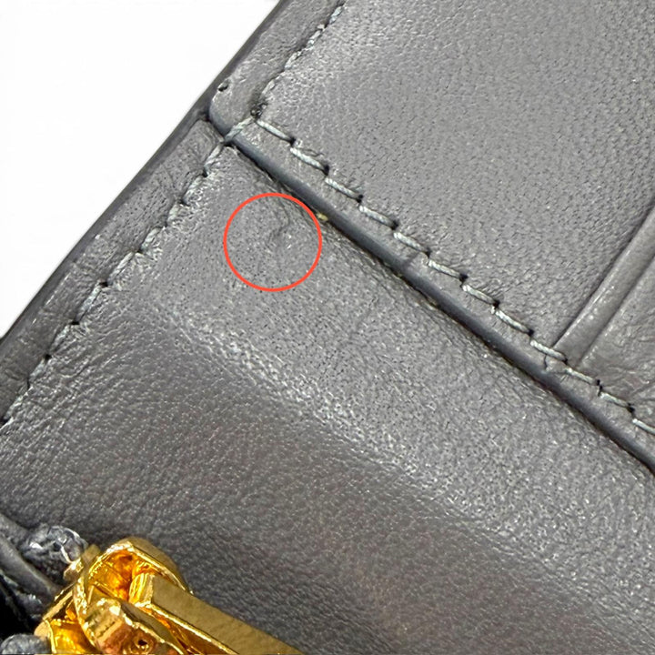 Excellent BALENCIAGA Purse envelope Long wallet black leather mens 743220