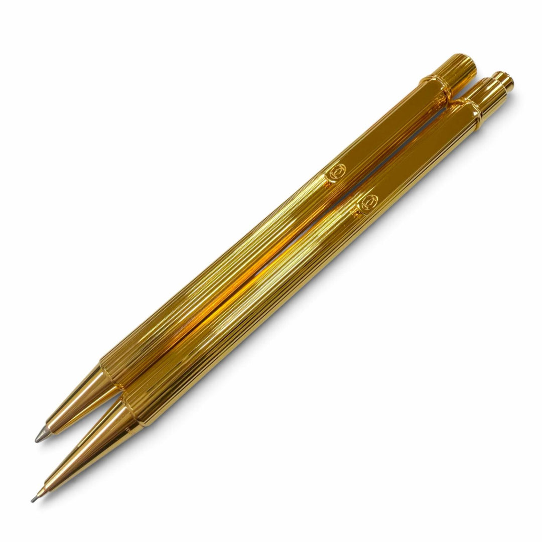 Excellent Cartier Must Do Cartier Striped Ballpoint Pen Mechanical Pencil Set