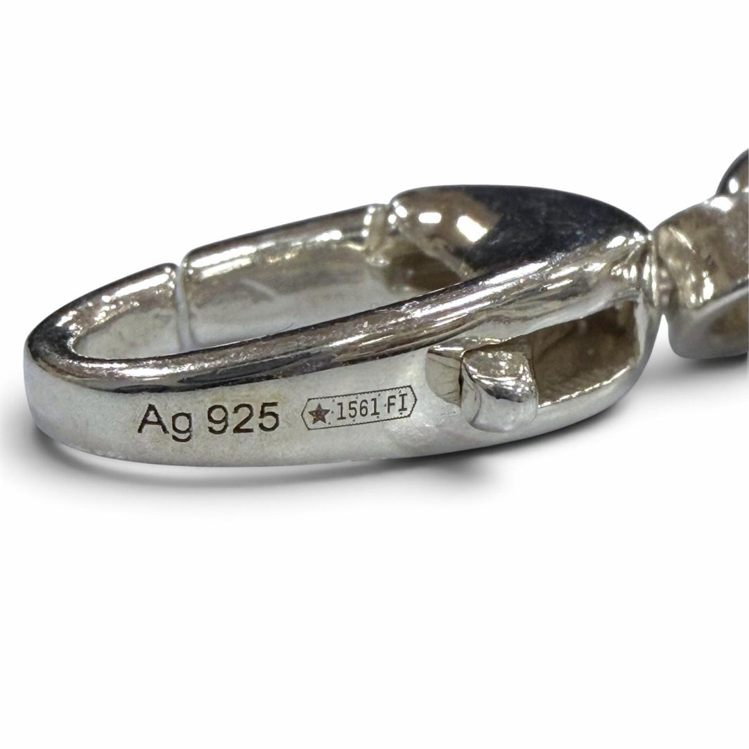 Great GUCCI Necklace Interlocking G Silver AG925 mens 759703