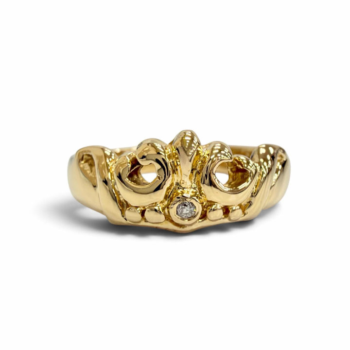 Great Royal Order Ring ring MARIE CROWN BAND WITH DIAMOND crown Gold 18K