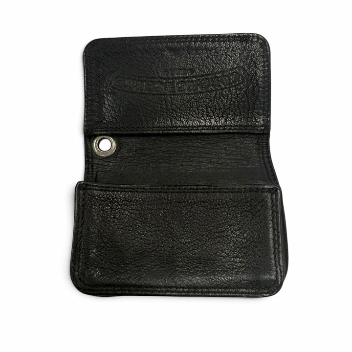 Very Good CHROME HEARTS Card Case CARD CASE Scroll labels with grommets black